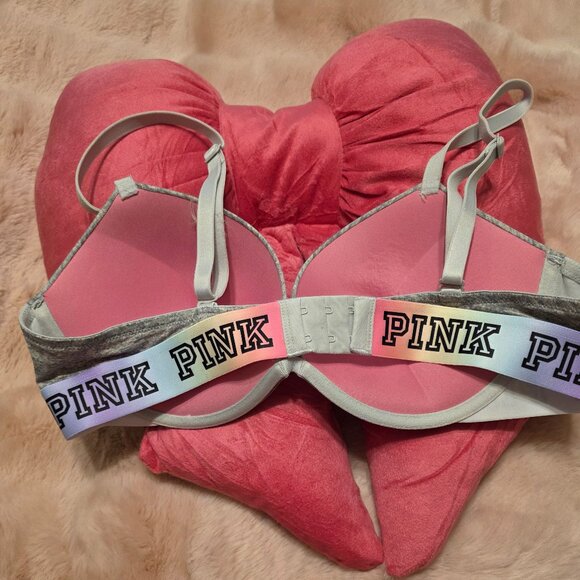 PINK Victoria's Secret Wear Everywhere Super Push Up Bra Heather Gray 36C - NWOT - Picture 5 of 5